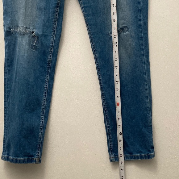 Boden Skinny High Rise Denim Jeans Medium Wash, Women Sz 14R Distressed WC 153 - Picture 14 of 15